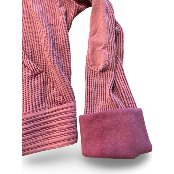 Free People Mason One Hoodie, Purple Waffle Knit, Size Medium - Picture 5 of 9